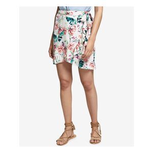 SANCTUARY Womens Ivory Tropicana Printed Above The Knee Wrap Skirt XS